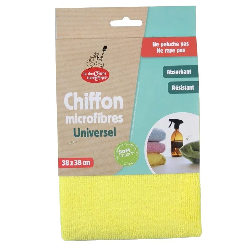 La Droguerie Écologique - Chiffon jaune en microfibres universel