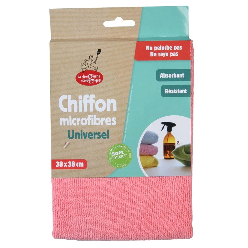 La Droguerie Écologique - Chiffon rose en microfibres universel