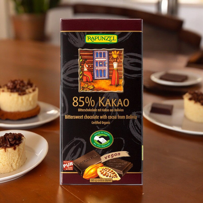 85 % Bio-Zartbitterschokolade - 80 g - Rapunzel