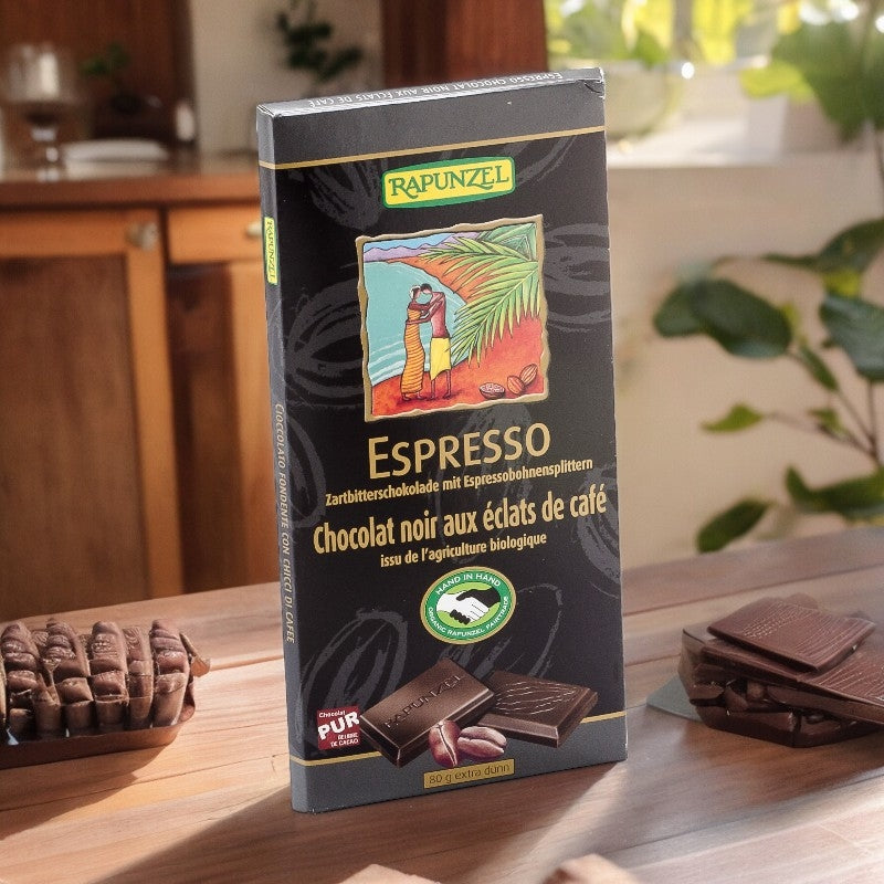 Dunkle Schokolade mit Bio-Espressonibs - 80 g - Rapunzel