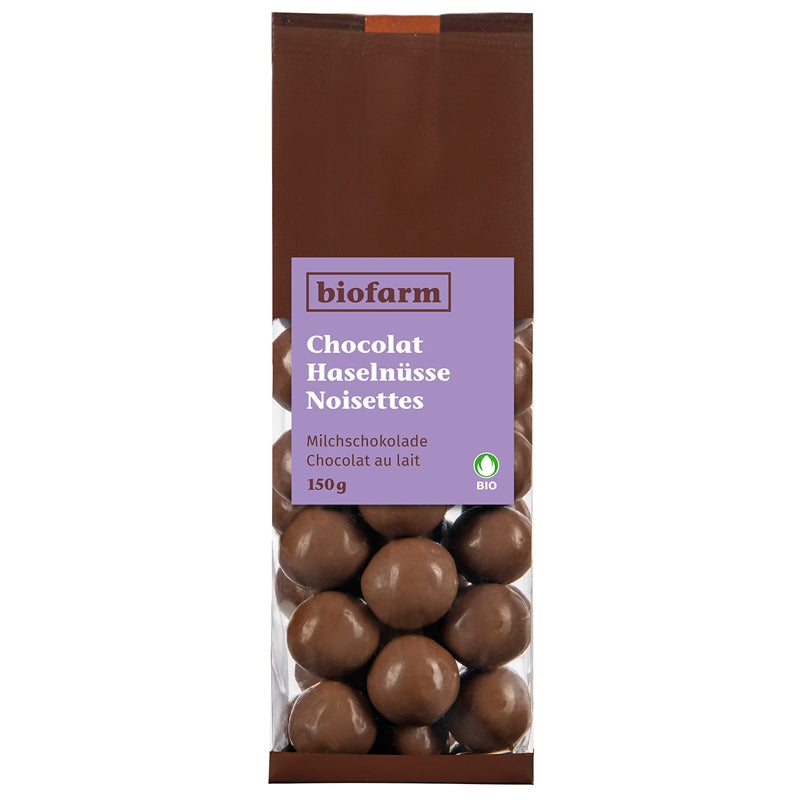 Biofarm - Chocolat noisettes au chocolat au lait BIO 150g