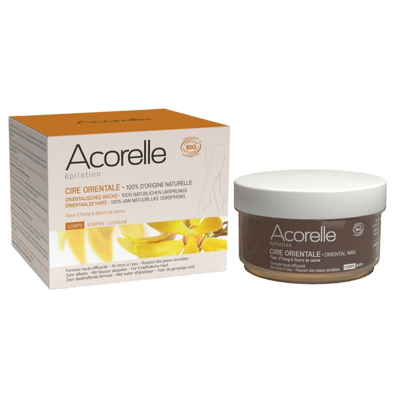 Acorelle - Cire orientale au sucre BIO avec bandes épilation corps 300g