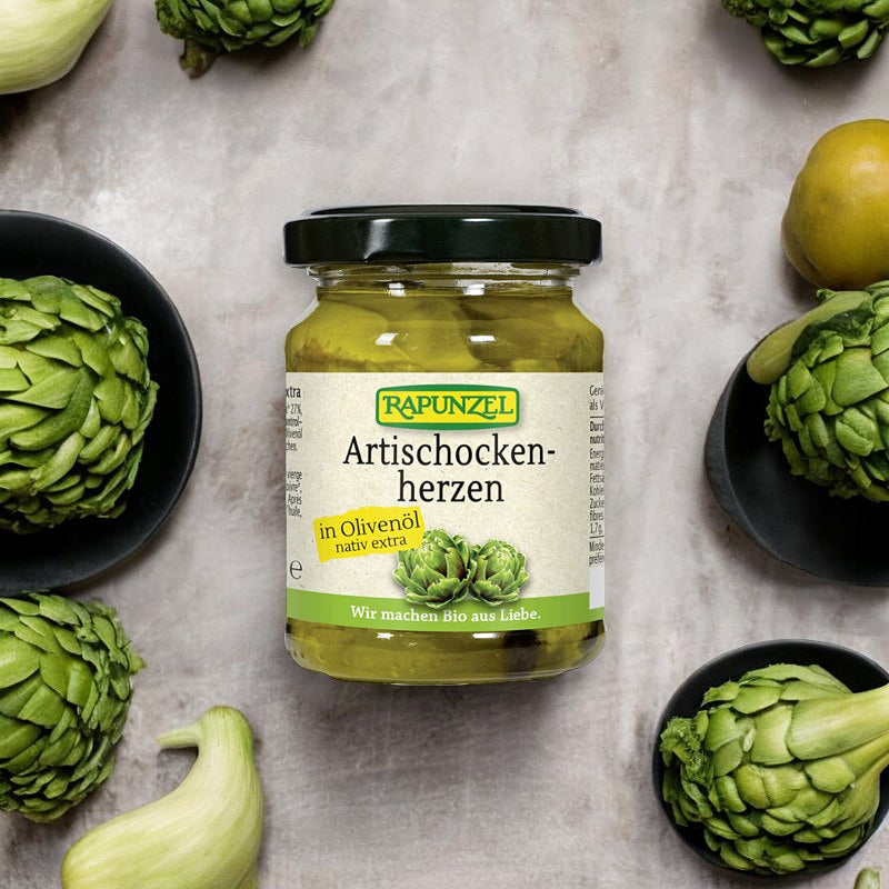 Artischockenherzen in Bio-Olivenöl - 120 g - Rapunzel