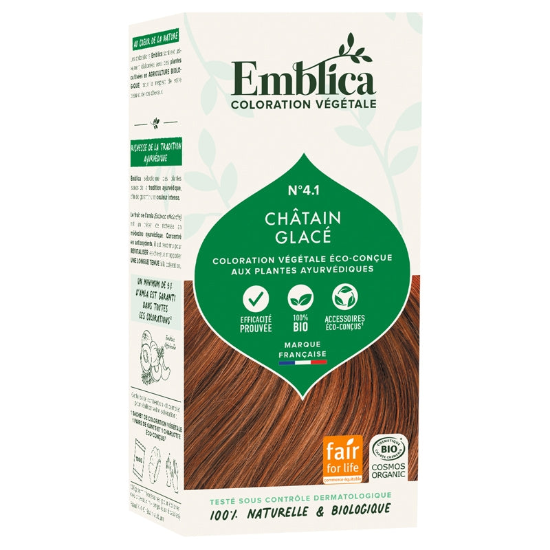 Emblica - Coloration végétale BIO N°4.1 châtain glacé 100g