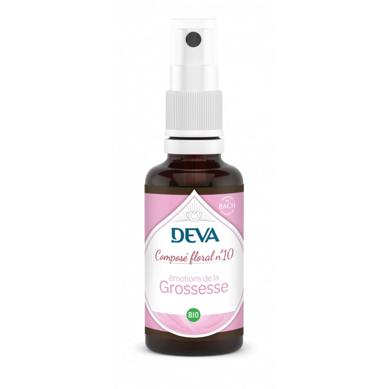 Deva - Composé floral en spray BIO N°10 Émotions de la grossesse 30ml