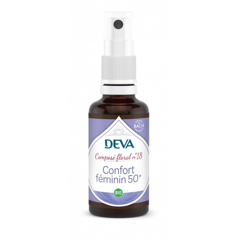 Deva - Composé floral en spray BIO N°18 Confort féminin 50+ 30ml