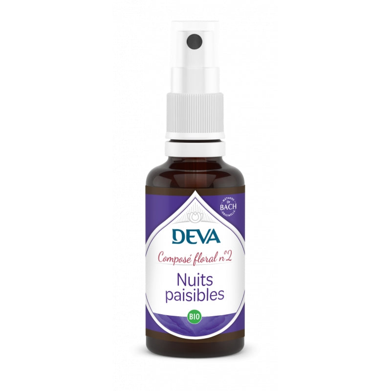 Deva - Composé floral en spray BIO N°2 Nuits paisibles 30ml