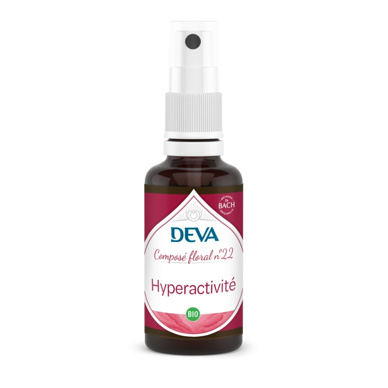 Deva - Composé floral en spray BIO N°22 Hyperactivité 30ml