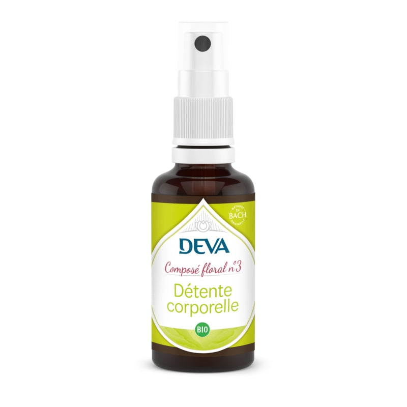 Deva - Composé floral en spray BIO N°3 Détente corporelle 30ml