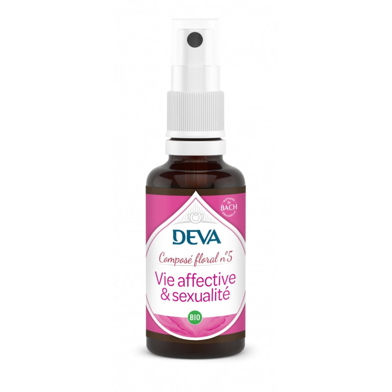 Deva - Composé floral en spray BIO N°5 Vie affective & Sexualité 30ml