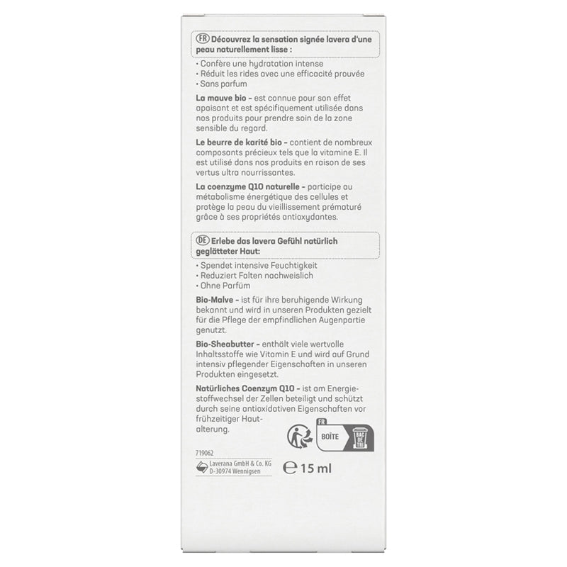 Lavera - Anti-Falten Q10 Augencreme Malve & Sheabutter BIO 15ml