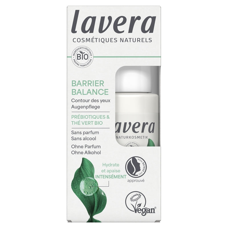 Lavera - Contour yeux équilibrant BIO prébiotiques & thé vert 15ml