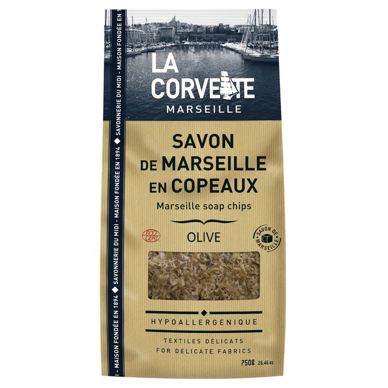 La Corvette - Copeaux de savon de Marseille vert à l'huile d'olive 750g