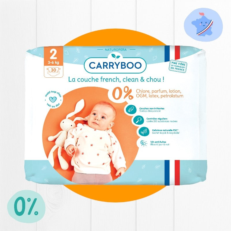 Carryboo - Windeln Größe 2 - 3-6kg - 30 Stück