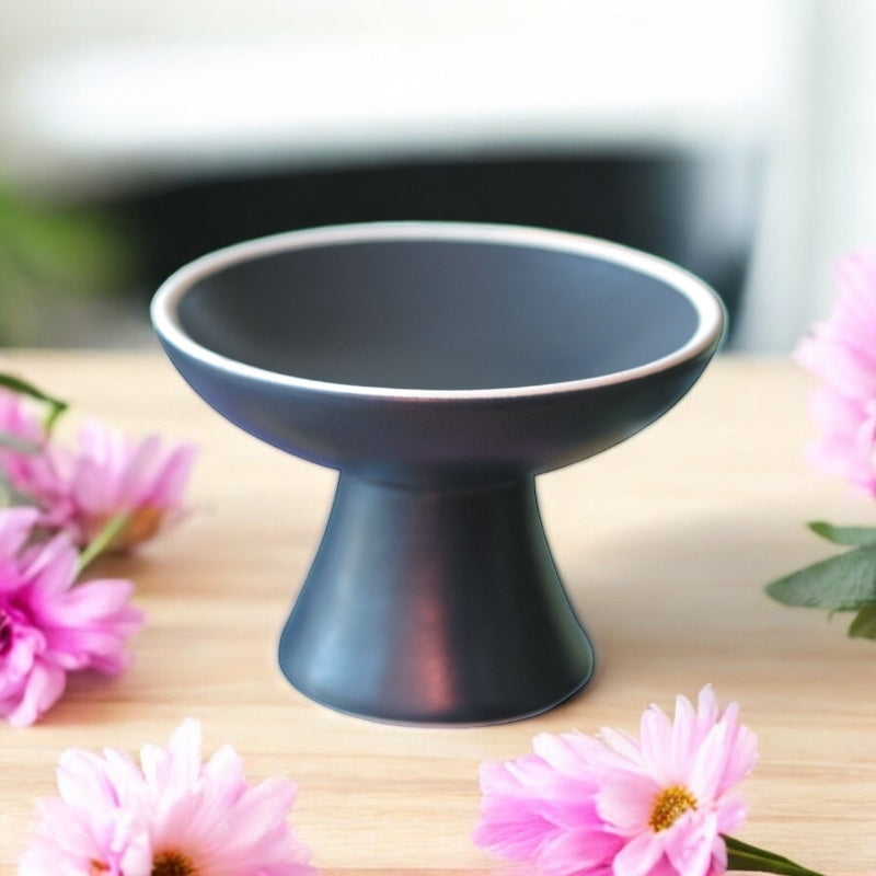 Farfalla - Coupe pour brûler en terre cuite vitrifiée noire 1 pièce