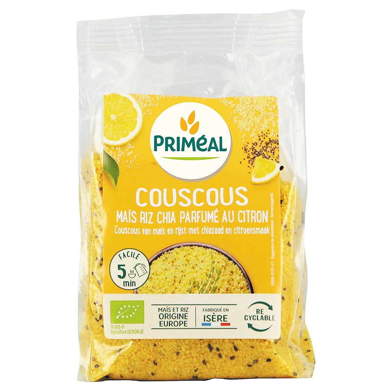 Couscous maïs, riz & chia parfumé au citron BIO