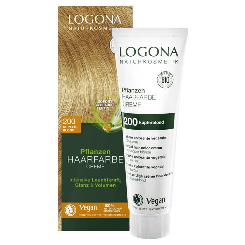 Logona - Crème colorante végétale BIO 200 blond cuivré 150ml