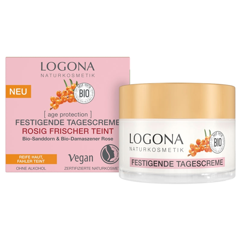 Logona - Crème de jour raffermissante teint frais & rosé BIO argousier 50ml