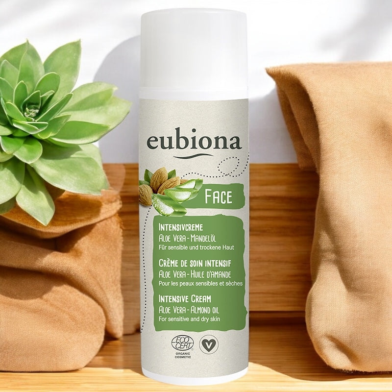 Eubiona - Crème de soin intensif BIO aloe vera & amande 50ml