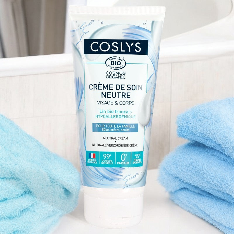 Coslys - Crème de soin neutre visage & corps BIO sans parfum 200ml