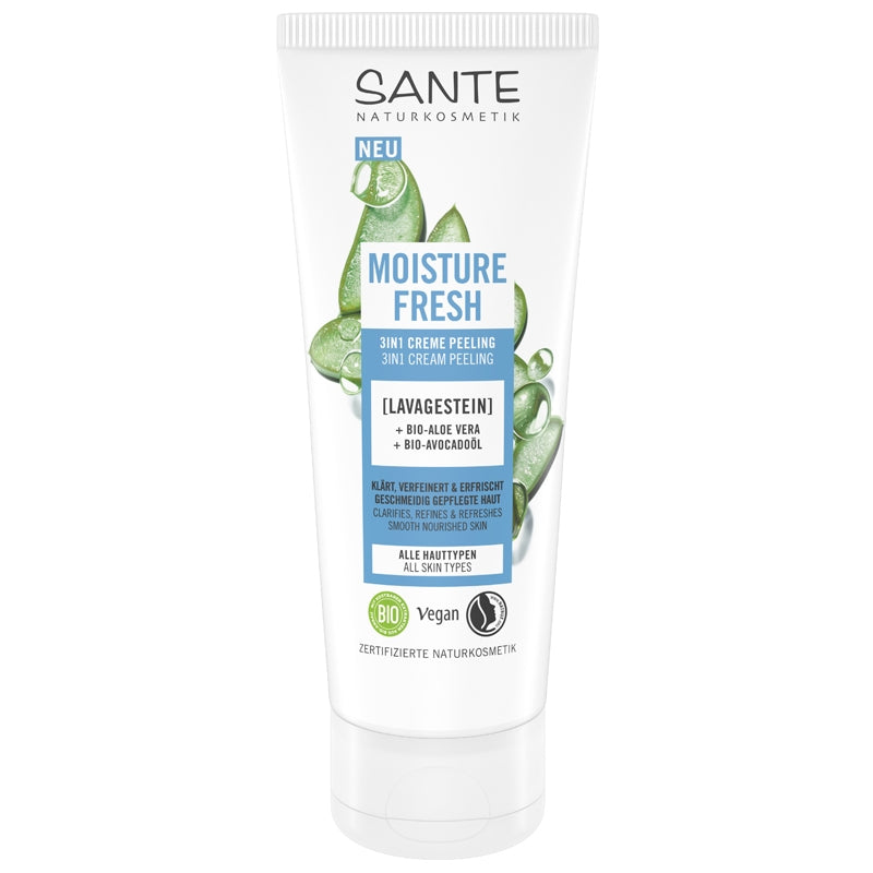 Crème exfoliante 3 en 1 Moisture Fresh BIO pierre de lave & aloe