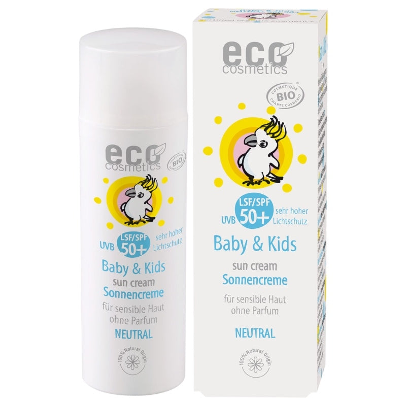 Eco Cosmetics - Crème solaire bébé & enfant BIO IP 50 neutre 50ml