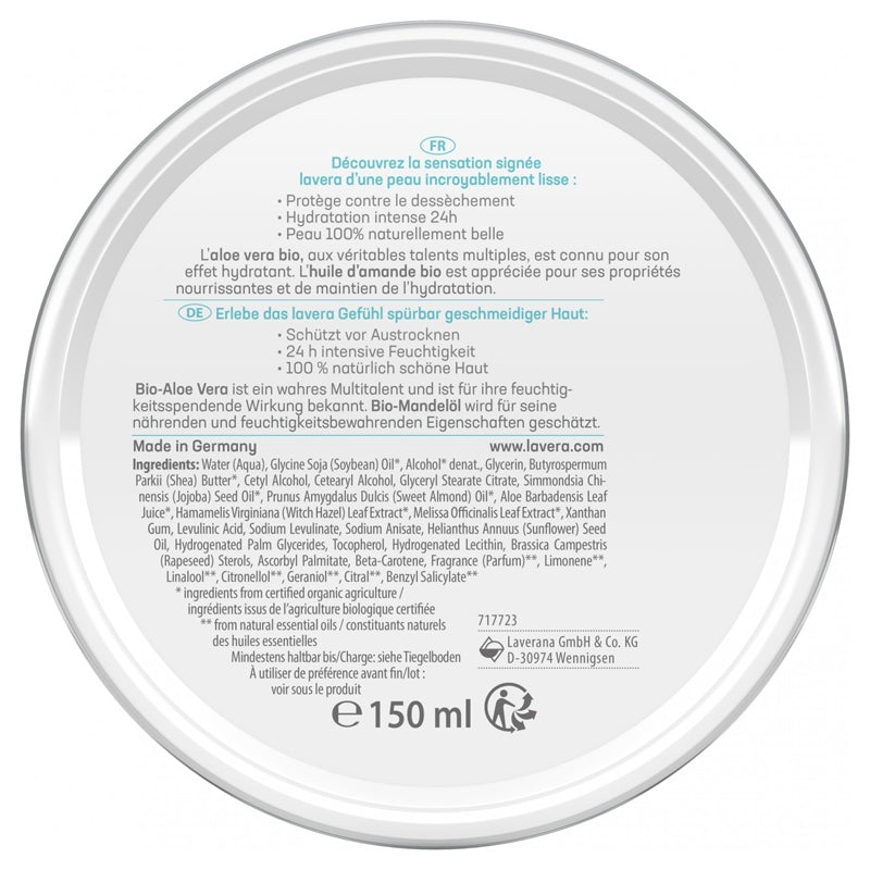 Lavera - Crème universelle BIO aloe vera & amande 150ml