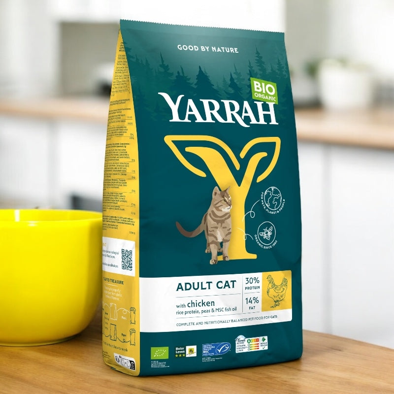 Croquettes poulet & céréales pour chat BIO - 2,4kg