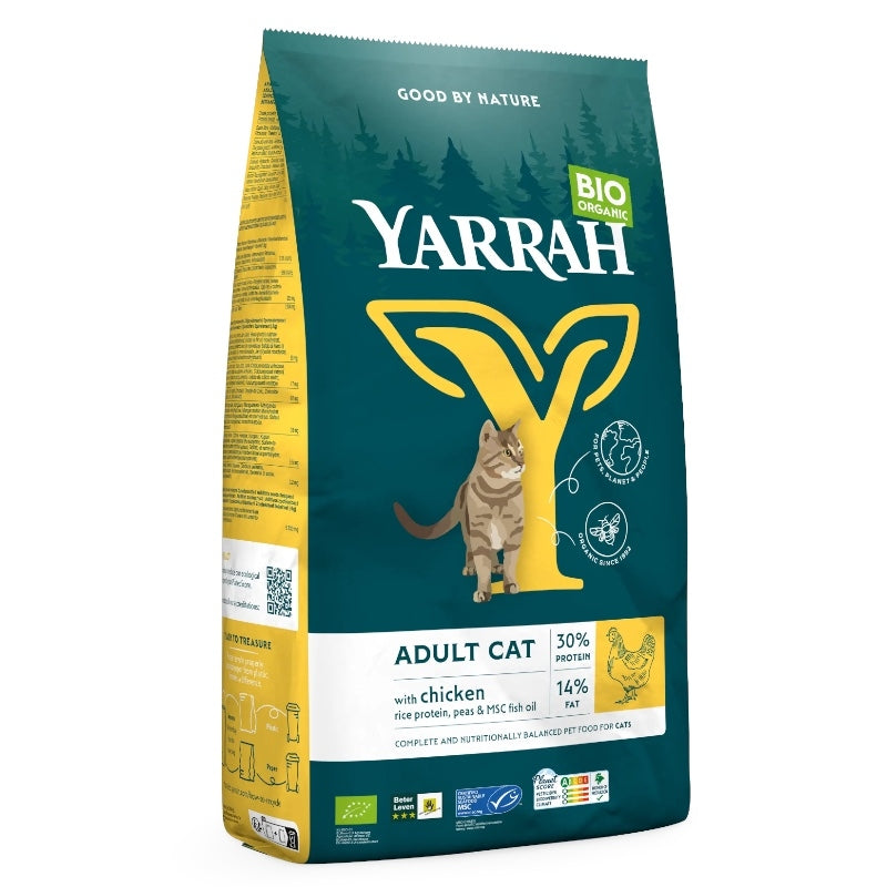 Croquettes poulet & céréales pour chat BIO - 800g