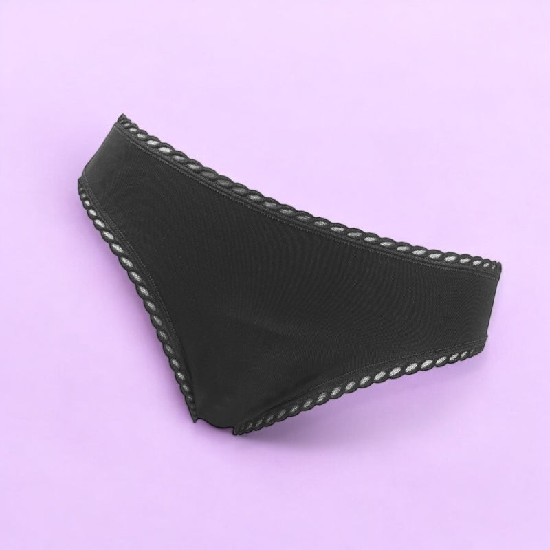 Anaé - Schwarze Menstruationsunterwäsche, Größe 36, starke Blutung