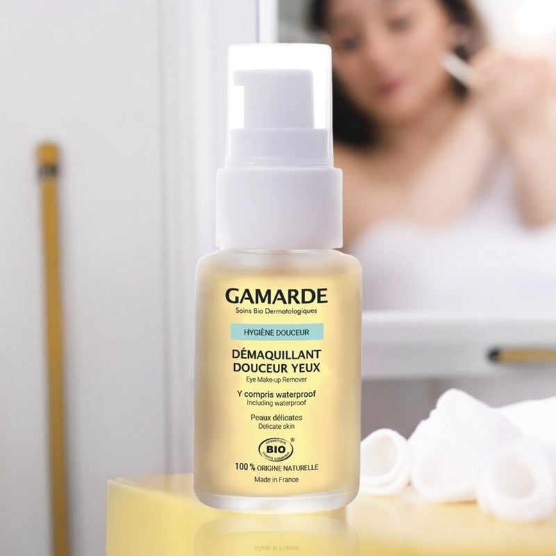 Gamarde - Sanfter Augen-Make-up-Entferner BIO (auch für wasserfestes Make-up) - empfindliche Haut - 30ml
