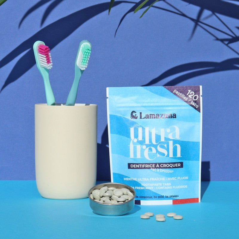 Lamazuna - Zahnputztabletten Minze mit Fluorid BIO 120 Tabletten