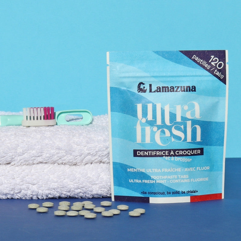 Lamazuna - Zahnputztabletten Minze mit Fluorid BIO 120 Tabletten