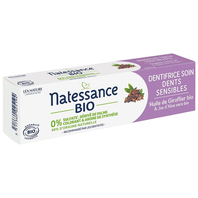 Dentifrice dents sensibles BIO giroflier & aloe vera