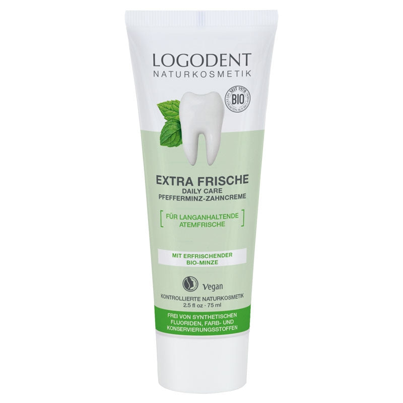 Logona - Dentifrice extra frais BIO menthe & camomille sans fluor 75ml