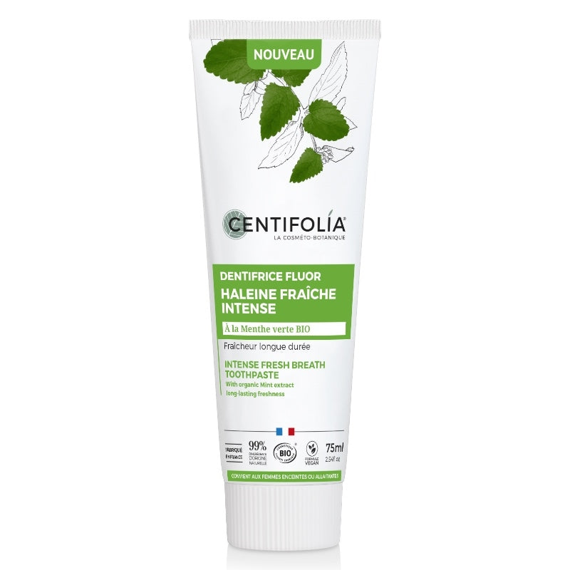 Centifolia - Dentifrice fluor haleine fraîche intense BIO menthe verte 75ml