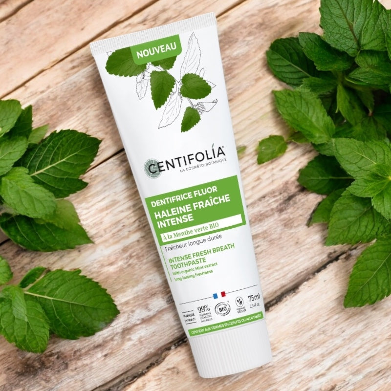 Centifolia - Dentifrice fluor haleine fraîche intense BIO menthe verte 75ml
