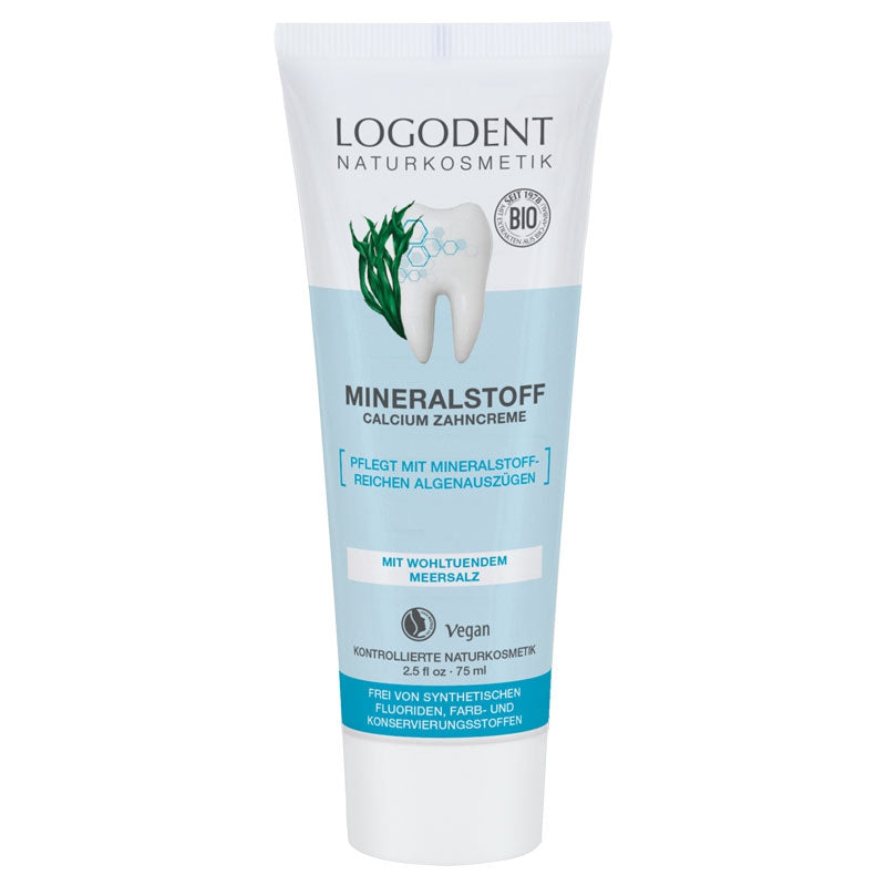 Logona - Dentifrice minéral BIO calcium & algue sans fluor 75ml