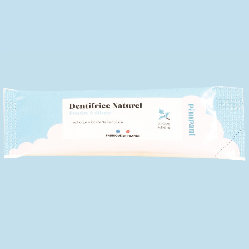 Dentifrice poudre à diluer menthe avec fluor