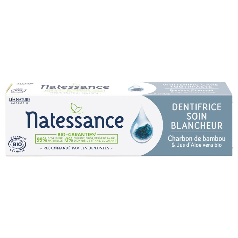 Dentrifrice soin blancheur BIO charbon de bambou sans fluor