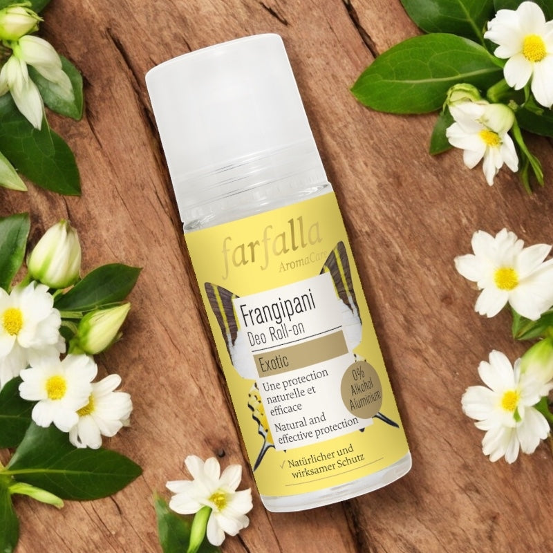 Farfalla - Déodorant à bille BIO fleurs de frangipanier 50ml