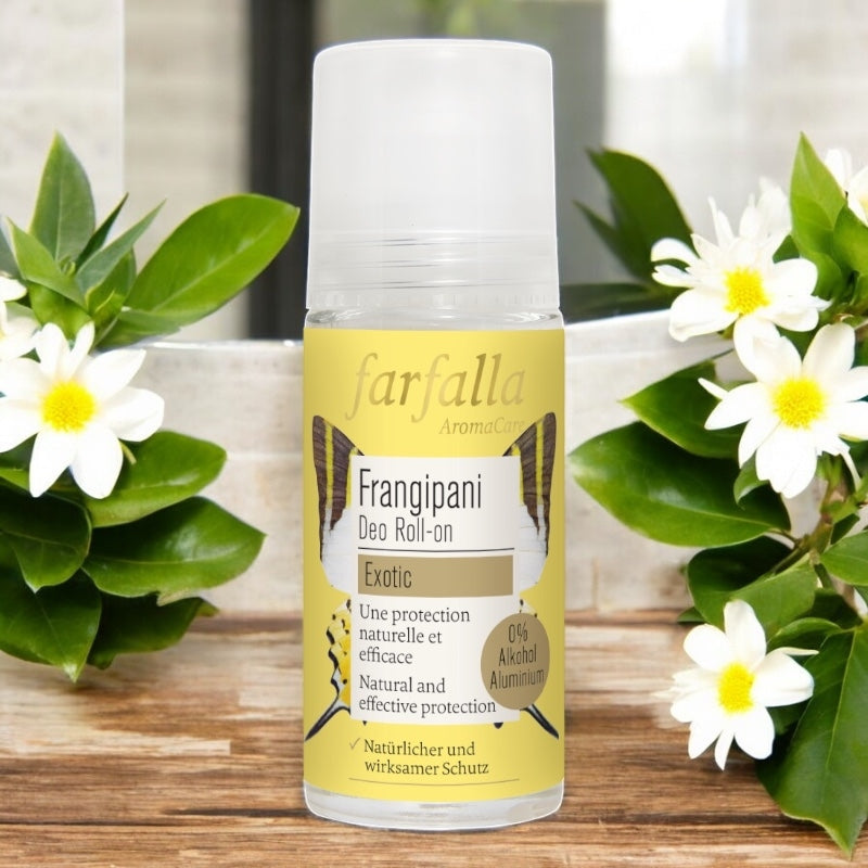 Farfalla - Déodorant à bille BIO fleurs de frangipanier 50ml