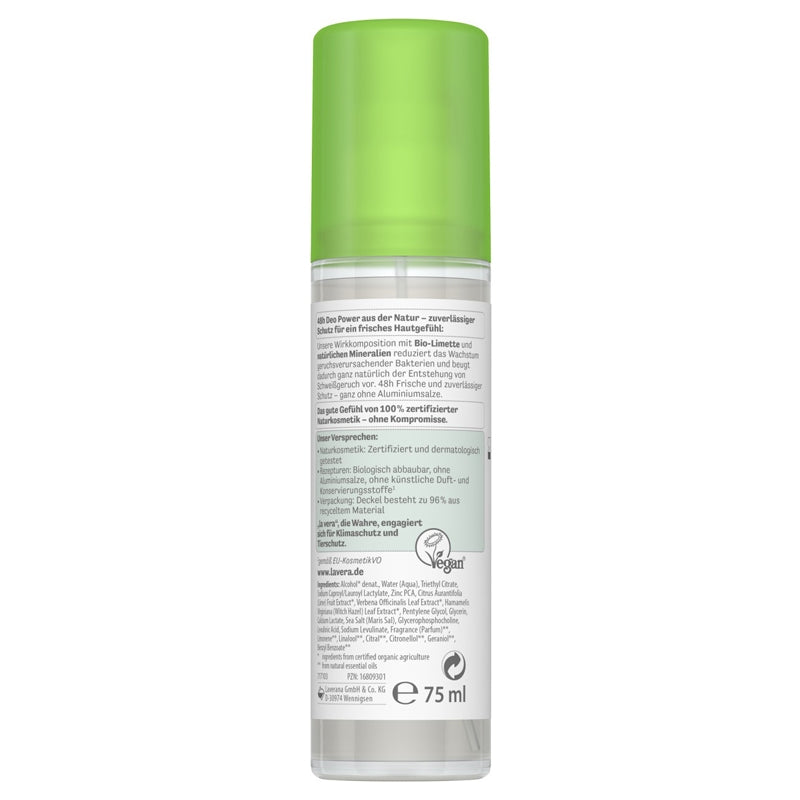 Lavera - Déodorant spray 48h Refresh BIO citron vert 75ml