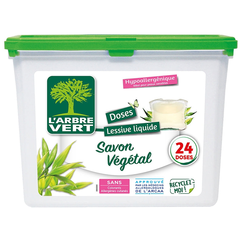 L'Arbre Vert - Doses lessive liquide savon végétal 24 doses