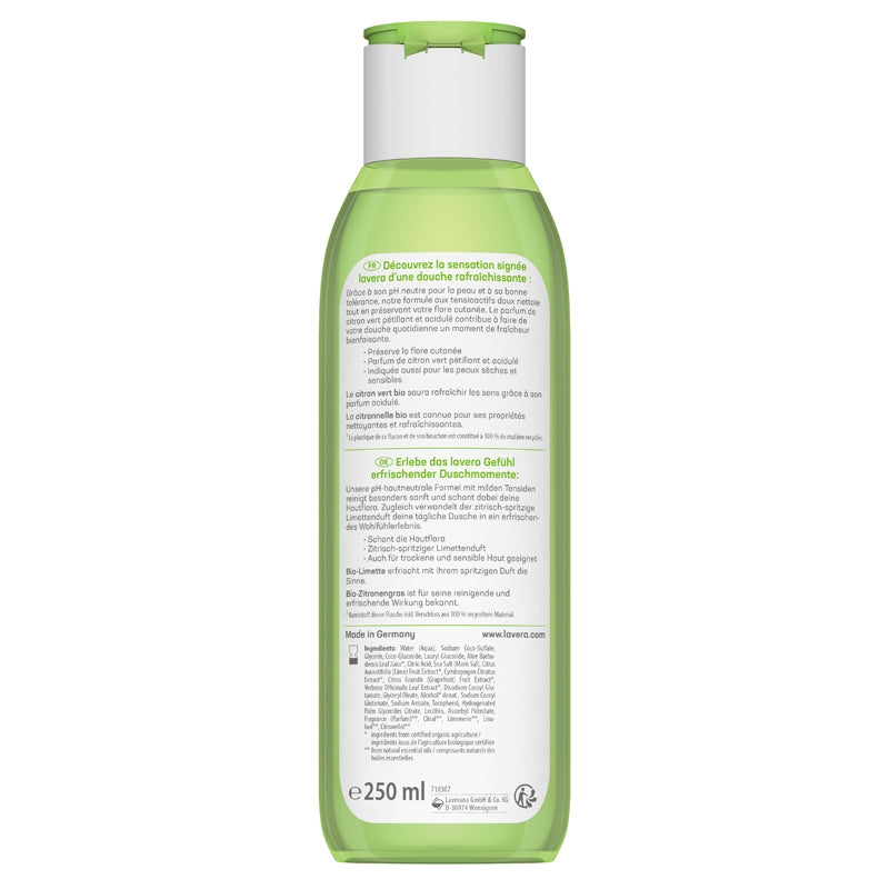 Lavera - Erfrischende Pflegedusche Limette & Zitronengras BIO 250ml