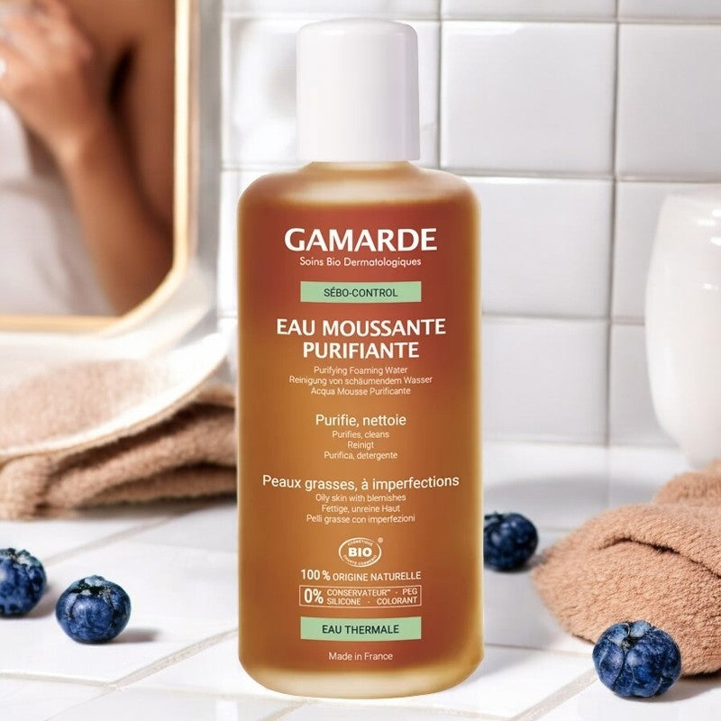Gamarde - Eau moussante purifiante BIO - purifie & nettoie - peaux grasses - 200ml