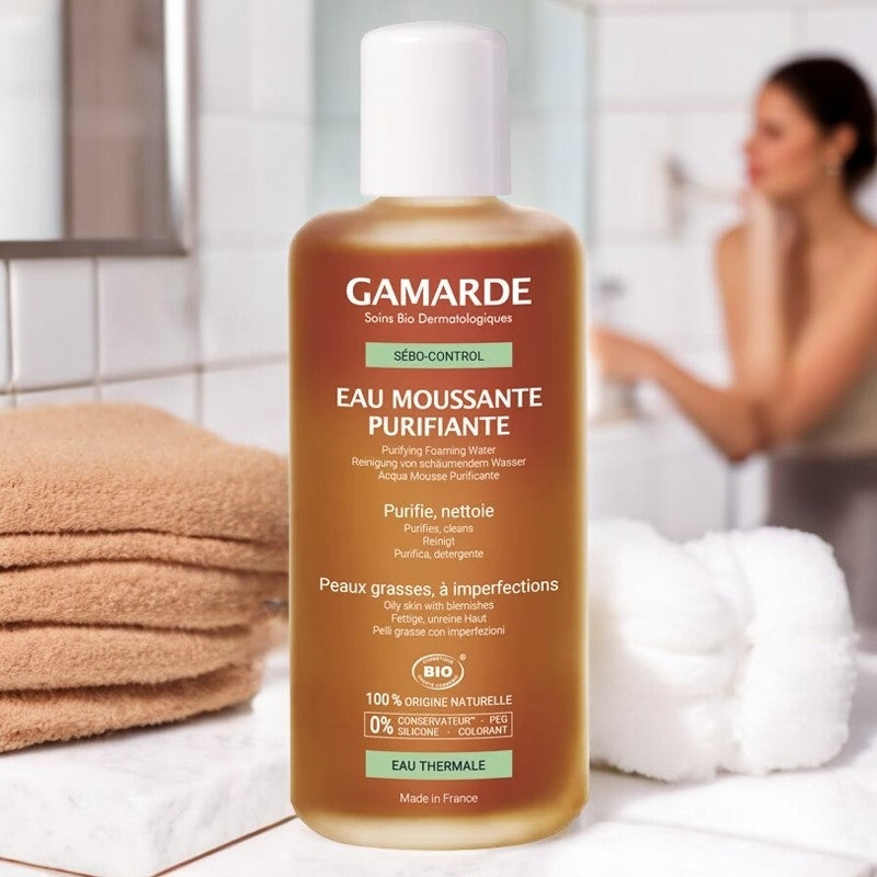 Gamarde - Eau moussante purifiante BIO - purifie & nettoie - peaux grasses - 200ml