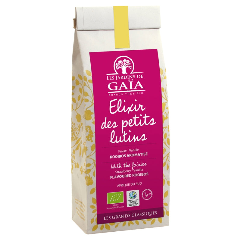 Les Jardins de Gaïa - Elixir des petits lutins rooibos fraise BIO 100g