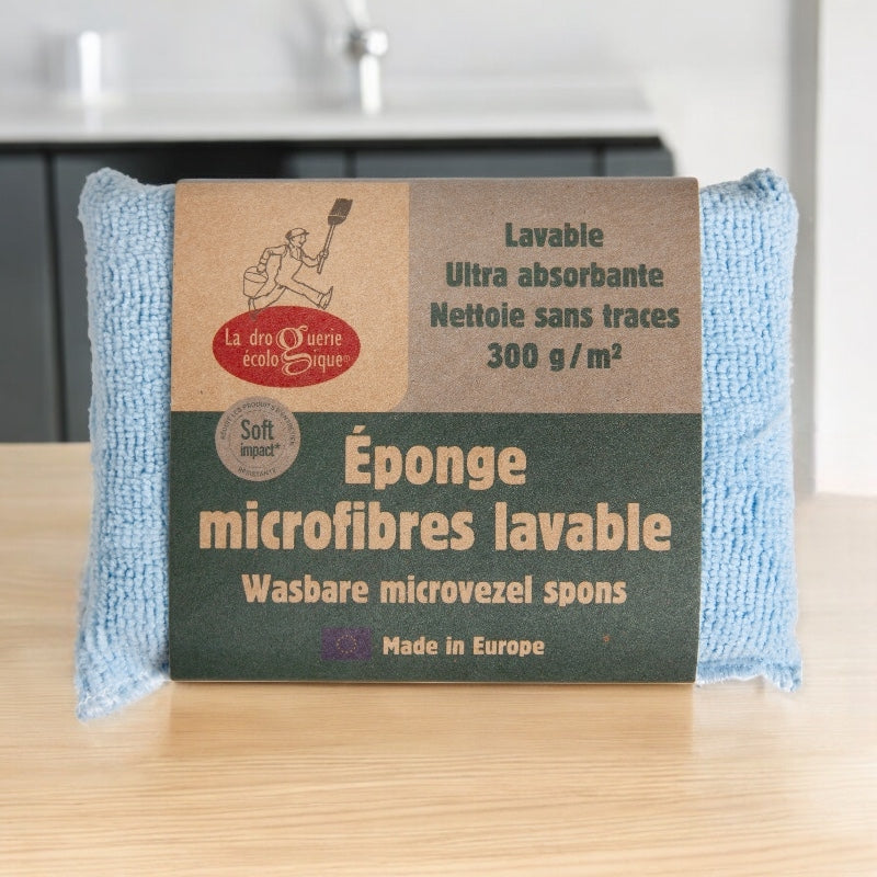 La Droguerie Écologique - Éponge bleue en microfibres universel