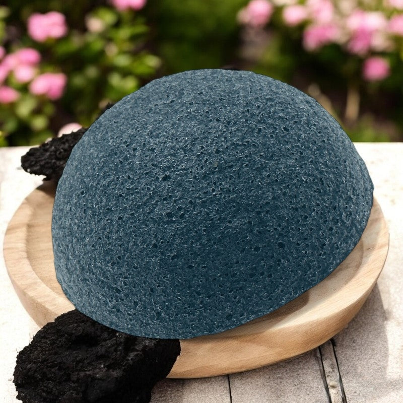 Éponge Konjac visage charbon de bambou